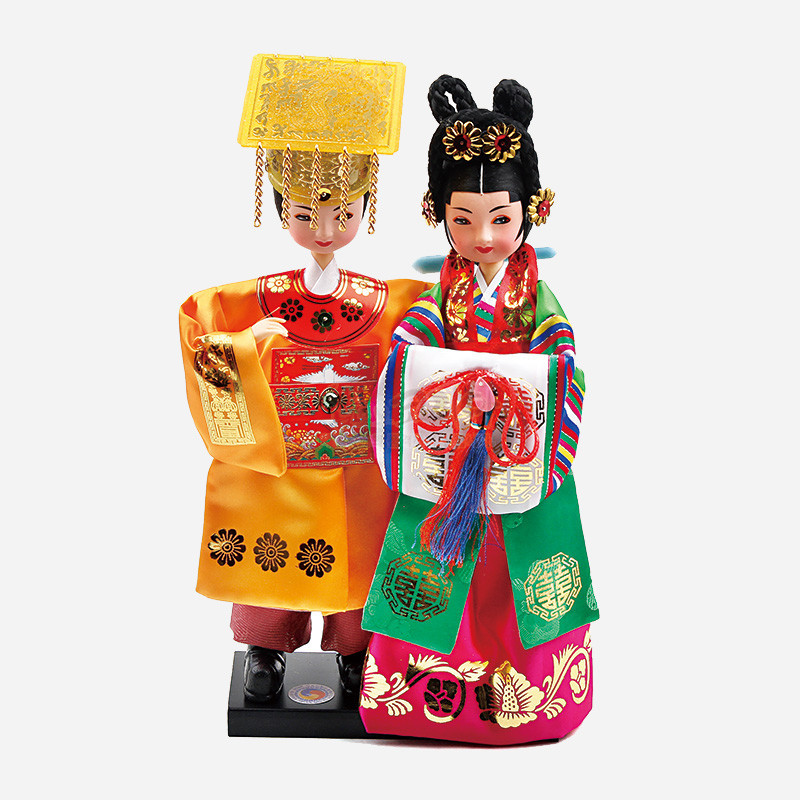 한복인형 中 - 왕과비 - 한국의 전통의복을 재현한 한복인형