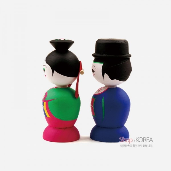 목각혼례인형(대)-신랑신부 - 전통의 멋이 살아있는 목각인형