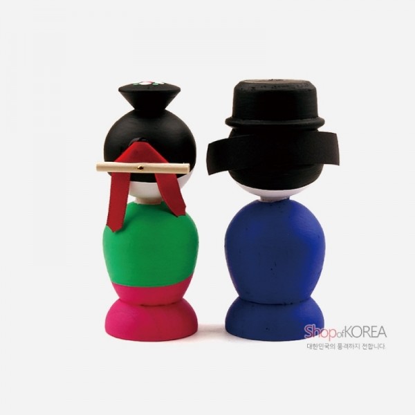 목각혼례인형(대)-신랑신부 - 전통의 멋이 살아있는 목각인형