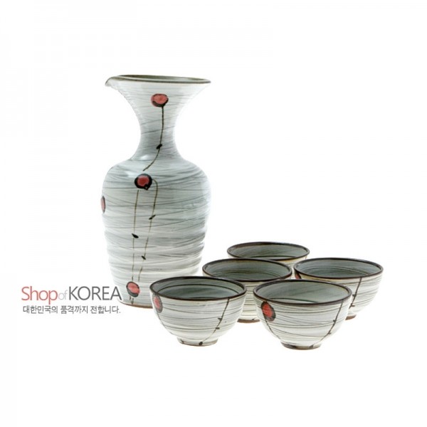 술병과 술잔 세트 - 열매 - 한국미가 물씬 풍기는 술병과 술잔세트입니다.
