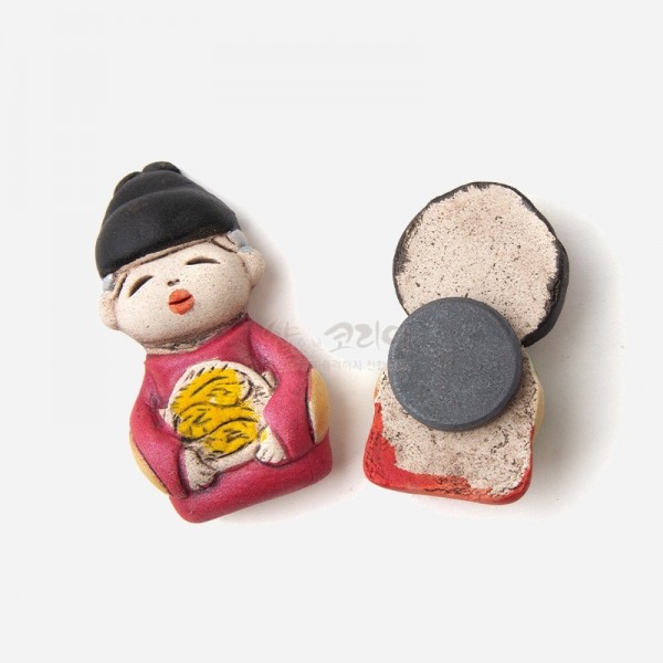 냉장고 자석 황토 -왕과왕비 - 늘 생활속에 함께하는 한국적인 선물