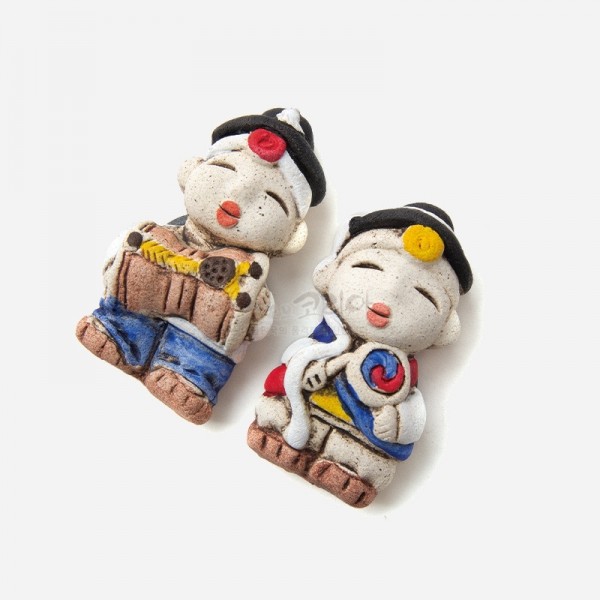 냉장고 자석 황토-농악 - 늘 생활속에 함께하는 한국적인 선물