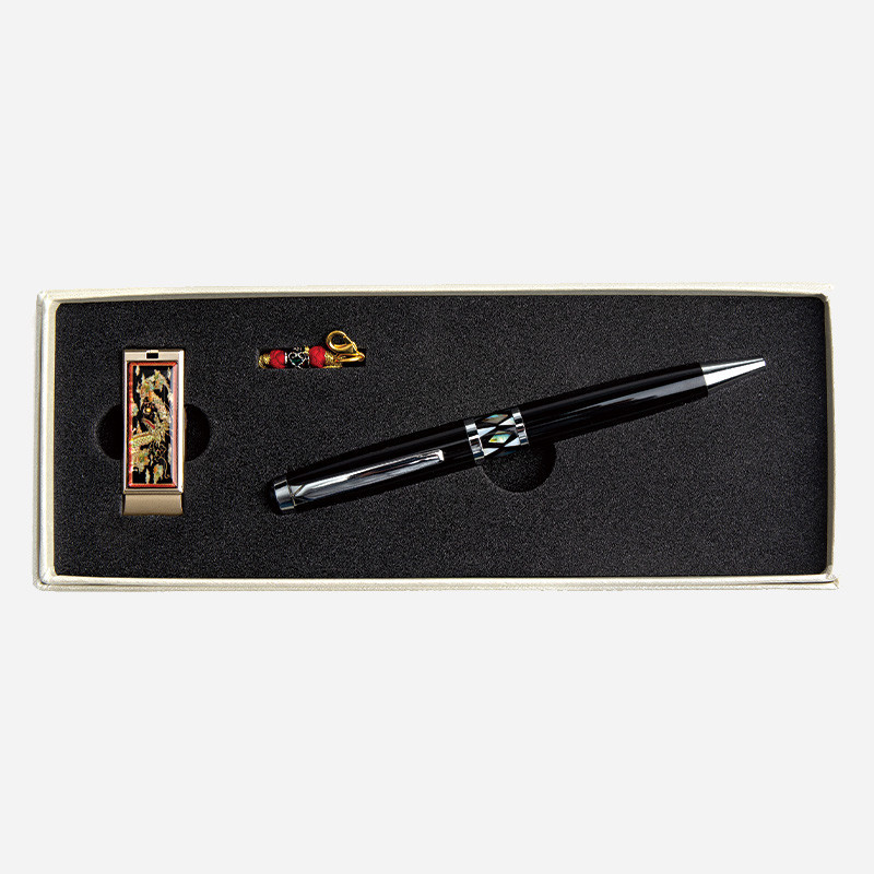 자개 USB 볼펜세트-승용16G,32G - 자개에 전통 무늬를 넣은 usb, 고급 자개볼펜 세트