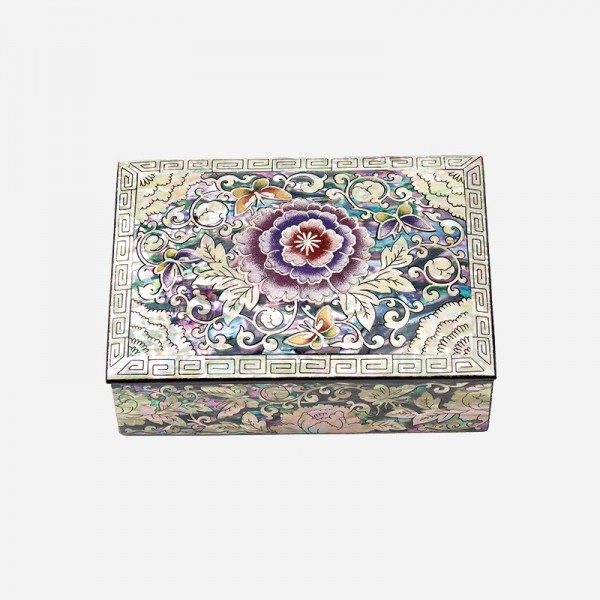 자개필함세트-나전으로 핀 모란(필함,명함함,usb32G) - 목단과 나비의 화려한 나전칠기 필함 3종세트