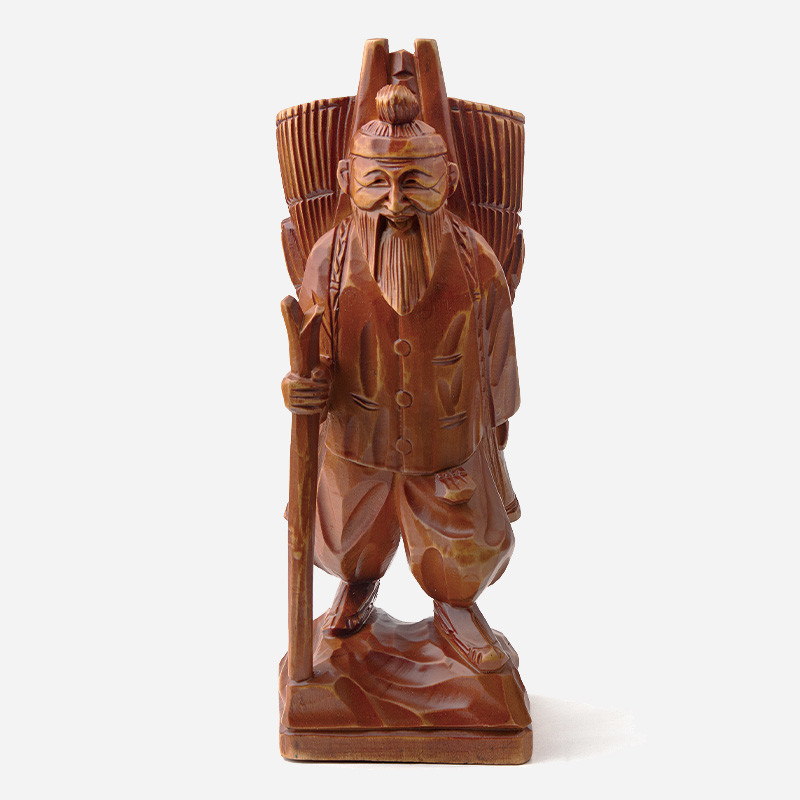 목각인형-지게를 진 조각상 - 인테리어, 외국인 가정 방문 선물로 추천하는 목각 인형 입니다.