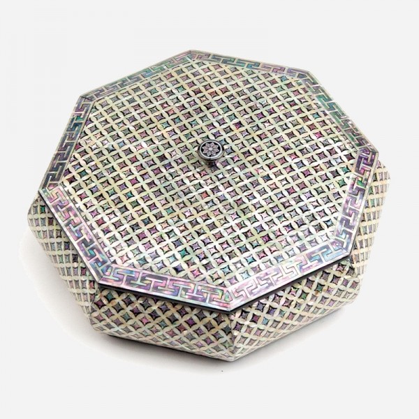 박인호작 팔각다용도함-전통무늬 - 나전칠기 중요무형문화재113호 박인호선생님의 수작