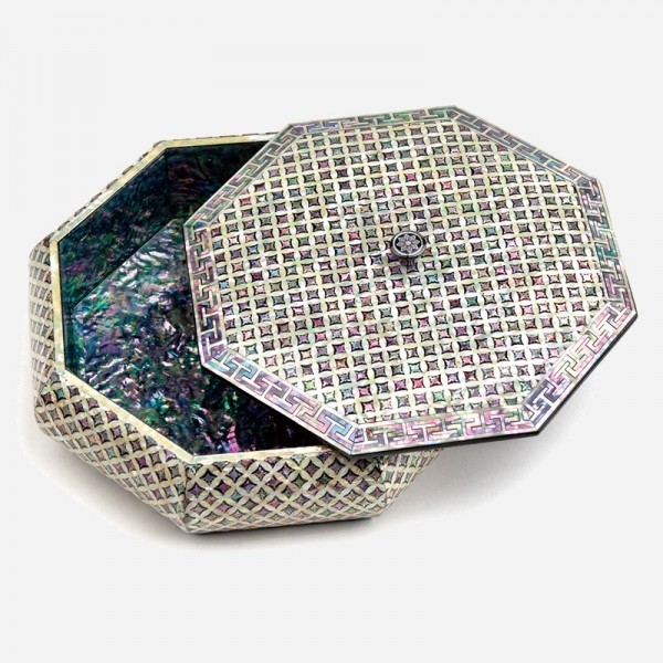 박인호작 팔각다용도함-전통무늬 - 나전칠기 중요무형문화재113호 박인호선생님의 수작