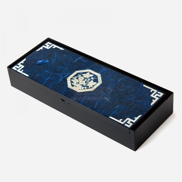 한지자동함세트-청매화(필함,명함함) - 고급스러운 한지와 자개의 조화