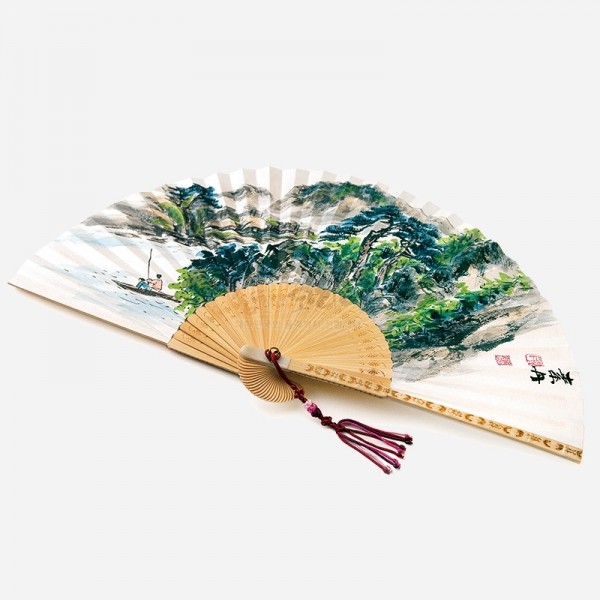 소단 홍현희 작 전통 접부채 - 여름(합죽선) - 직접 그림을 그린 특별한 부채