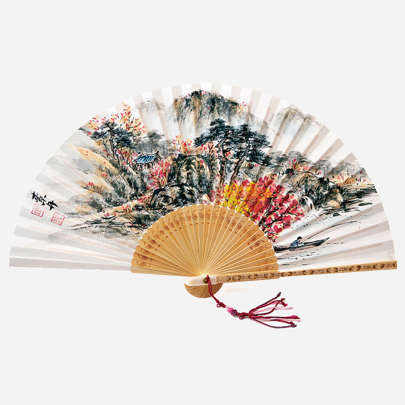 소단 홍현희 작 전통 접부채 - 가을(합죽선) - 외국인선물 · VIP선물 · 한국기념품 최고급 전통공예품