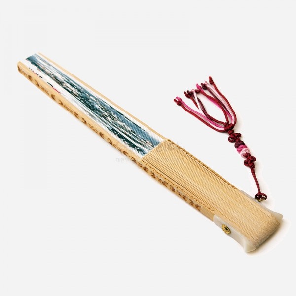 소단 홍현희 작 전통 접부채 - 겨울(합죽선) - 직접 그림을 그린 특별한 부채