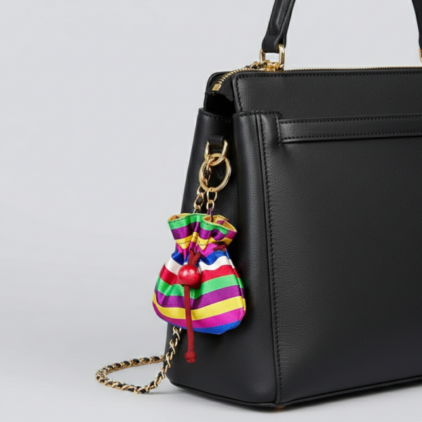 색동 복주머니 키링 - 복을 부르는 예쁜 한국전통 색동 복주머니