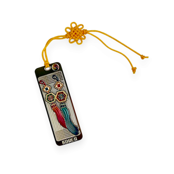 작은 금장 책갈피-노리개 - 청실,홍실 노리개 모양 작은 책갈피