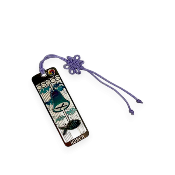 작은 금장 책갈피- 풍경 종 - 마음을 맑게 깨우는 풍경 소리를 담아, 독서의 고요한 순간을 완성하는 작은 금장 책갈피