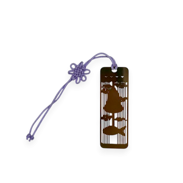 작은 금장 책갈피- 풍경 종 - 마음을 맑게 깨우는 풍경 소리를 담아, 독서의 고요한 순간을 완성하는 작은 금장 책갈피
