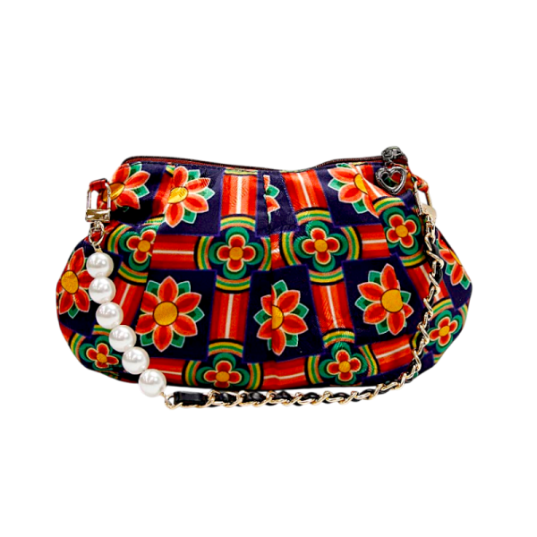 한국 전통문양 미니 핸드백 - 단청, 색동의 화려함과 진주의 우아함으로  한국적 아름다움을 더하는 특별한 미니백