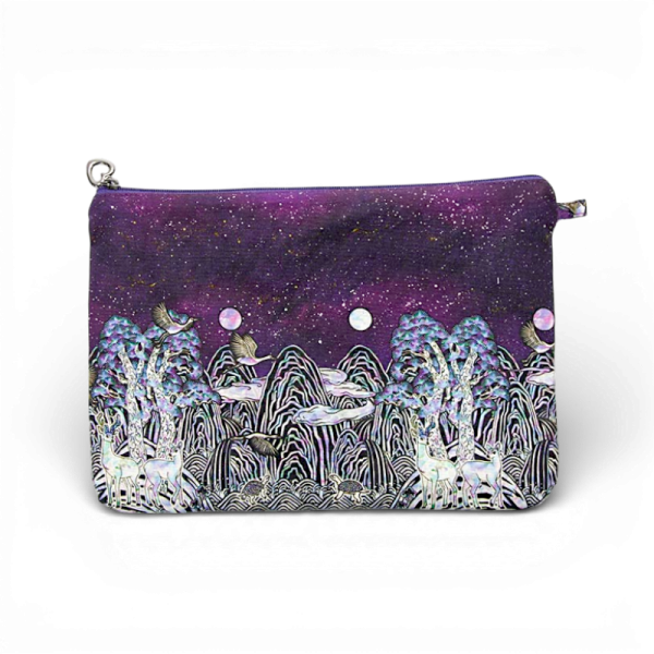 일월오봉도 십장생 파우치 - 한국의 일월오보도 ,십장생디자인으로 건강하고 복된 행복을 담은 파우치