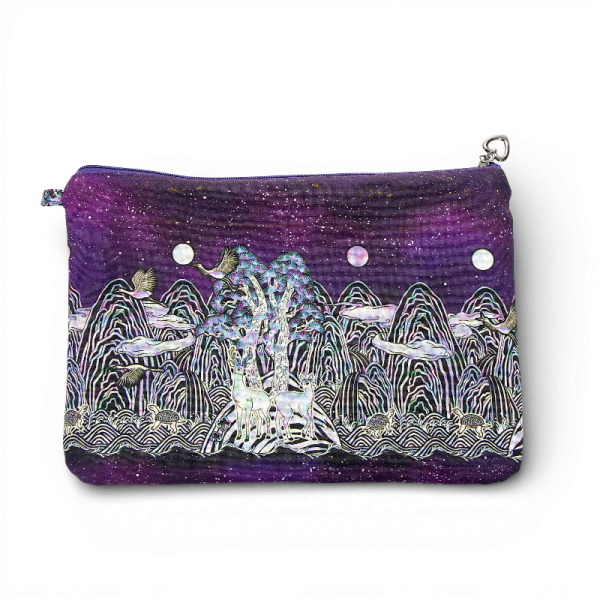 일월오봉도 십장생 파우치 - 한국의 일월오보도 ,십장생디자인으로 건강하고 복된 행복을 담은 파우치