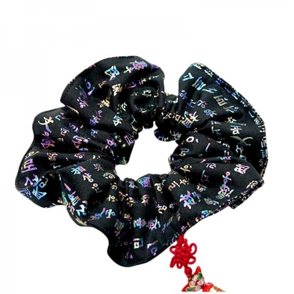 은빛 훈민정음 헤어밴드 - 은빛 나전칠기의 화려한 느낌으로 만든 헤어 곱창밴드