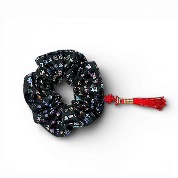 은빛 훈민정음 헤어밴드 - 은빛 나전칠기의 화려한 느낌으로 만든 헤어 곱창밴드