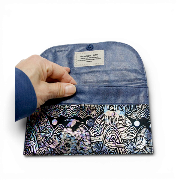 나전칠기 은빛 장생도 장지갑 - 나전칠기 화려한 느낌으로  전해지는 전통지갑