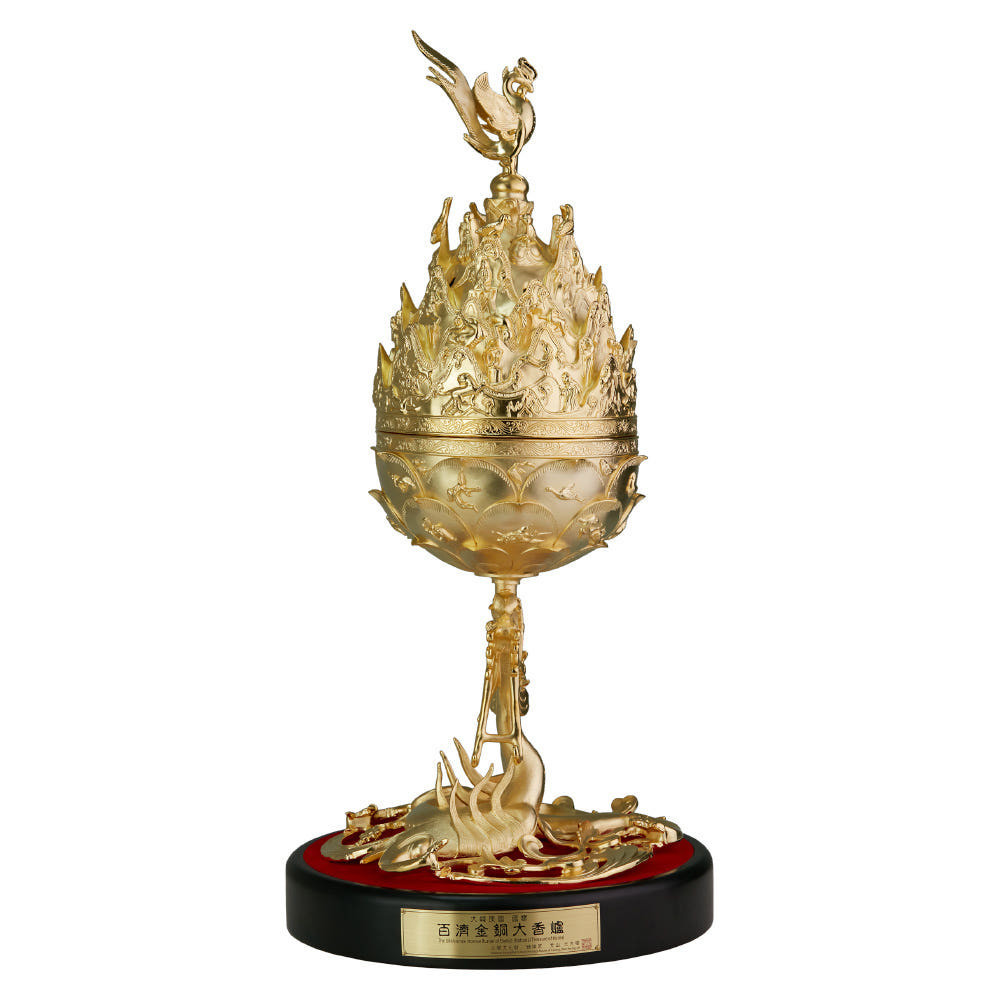 국가무형문화재 장인의 백제금동대향로1/2 - 국보 제287호 백제 금동대향로 (百濟 金銅大香爐)1/2로 축소한 완벽한 문화재재현품 입니다.