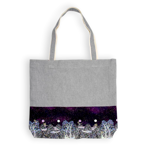 린넨 일월오봉도 에코백 - 해와 달의 조화로운 기운을 곁에 두는 일월오봉도 가방