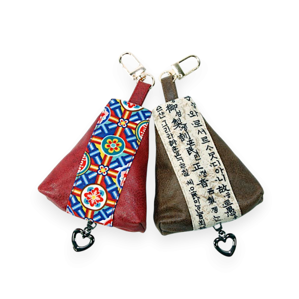 훈민정음 동전지갑(갈색) - 일상에 특별함을 더하는 한국문화, 훈민정음 키링 동전지갑