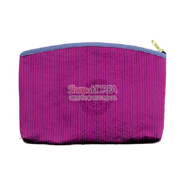 누비 수(秀) 색동티슈지갑(대)-보라 - 색동 무늬가 예쁜 누비티슈지갑