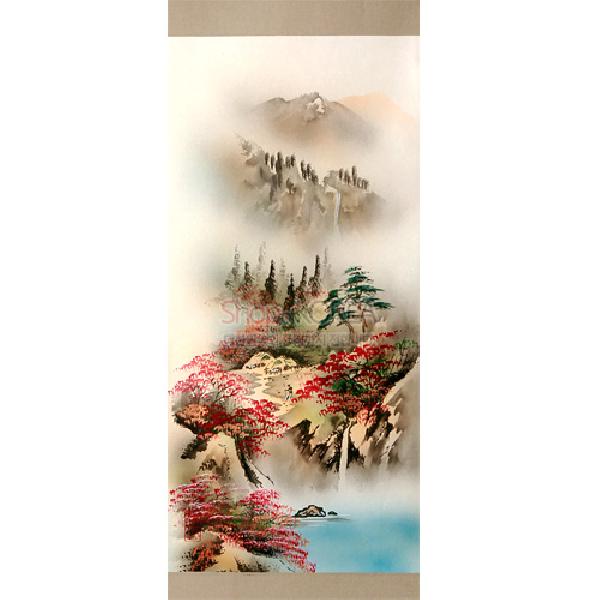 족자小-산수도(가을) - 화려하고 섬세한 붓터치의 족자