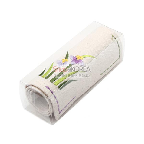 광목 식탁보 - 난초 - 아름다운 전통무늬 식탁보