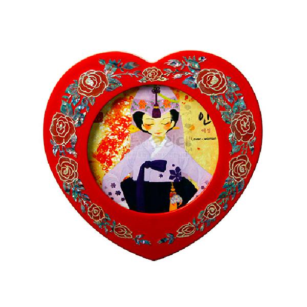 장미문 나전탁상액자[적색] - 고급스러운 디자인의 탁상용액자