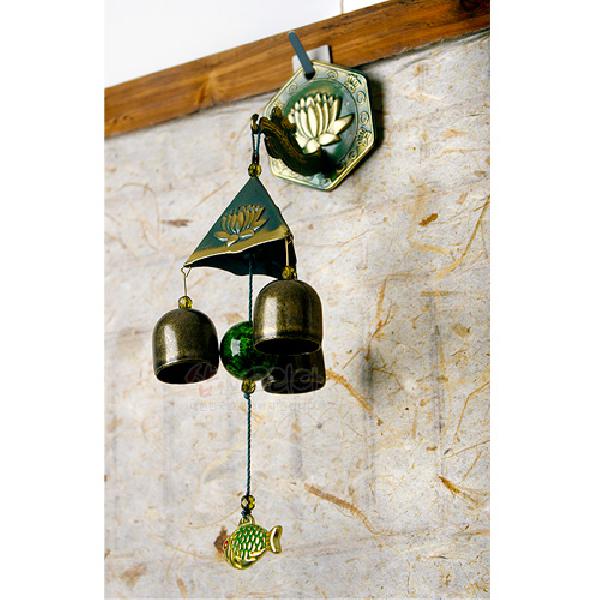 삼각 풍경종-연꽃 - 연꽃 디자인의 맑은소리 풍경