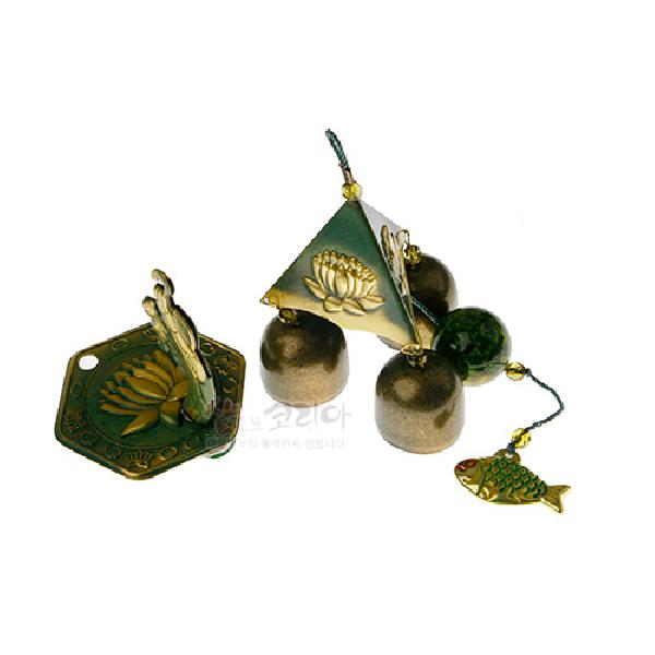 삼각 풍경종-연꽃 - 연꽃 디자인의 맑은소리 풍경