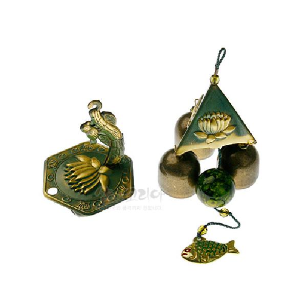 삼각 풍경종-연꽃 - 연꽃 디자인의 맑은소리 풍경