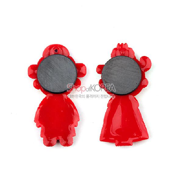 입체메모홀더 2p-신랑신부 - 전통인형 디자인 메모자석