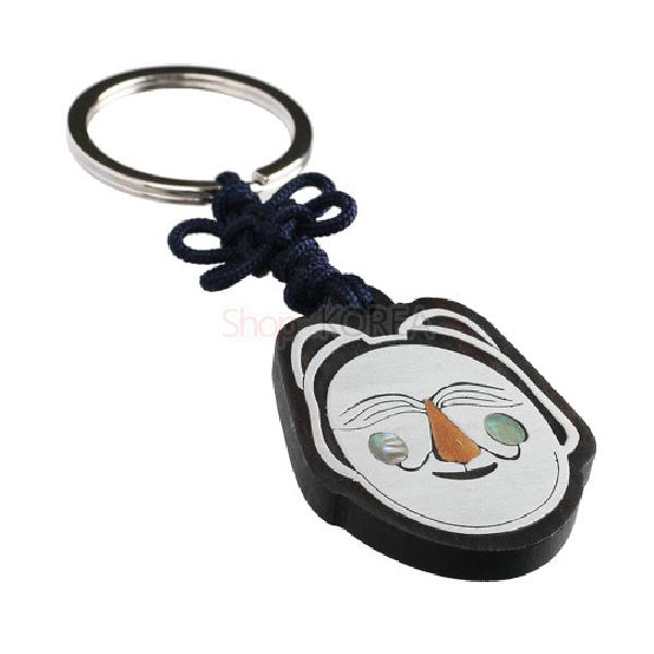 흑단열쇠고리-부네탈 - 자개와 은칠로 귀엽게 표현한 제품