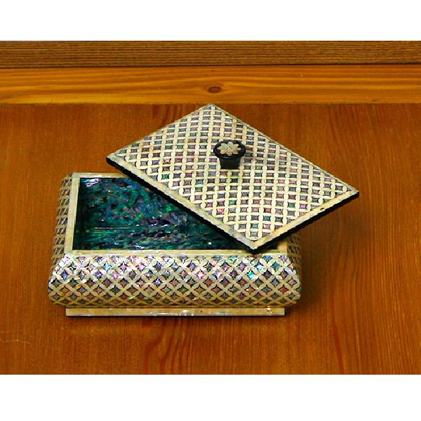 자개꼭지명함함-전통무늬 - 전통 패턴무늬의 나전칠기 명함함