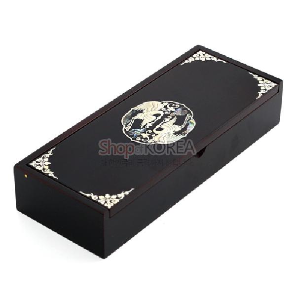 상감자동필함-쌍학 - 무광 표면 처리로 고급스러움이 담긴