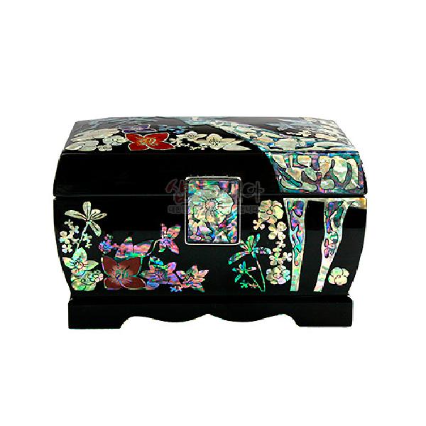 화조기린 유광굴림보석함 - 정교한 자개장식이 돋보이는 보석함