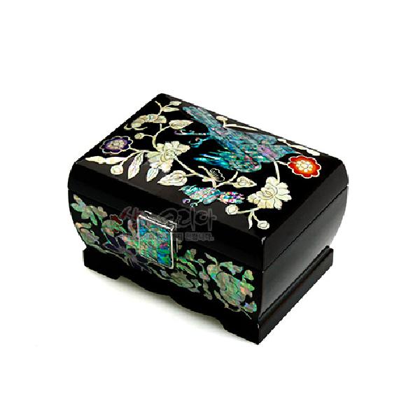 화조문 유광굴림보석함 - 정교한 자개장식이 돋보이는 보석함