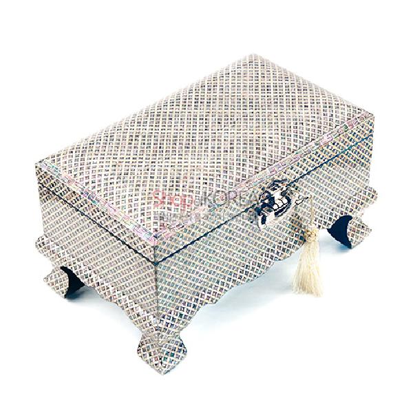 박인호 작 나전 굴림다리보석함 특대-전통무늬 - 화려한 자개가 아름다운 보석함