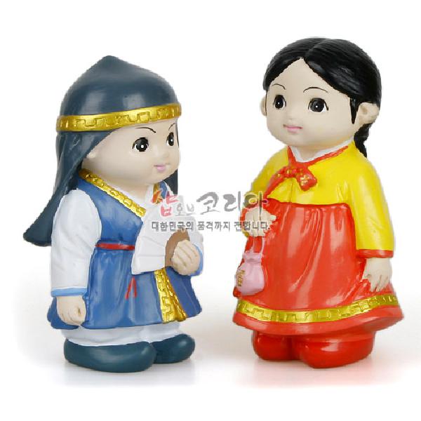 민속인형大 - 춘향과몽룡 - 멋스러운 한복을 입은 춘향과 몽룡