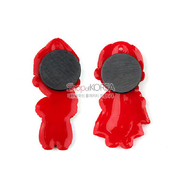 입체메모홀더 2p-도령과아씨 - 전통인형 디자인 메모자석