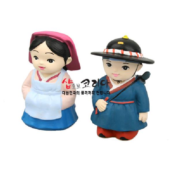 민속인형-장금이와종사관 - 귀여운 표정의 전통 인테리어소품