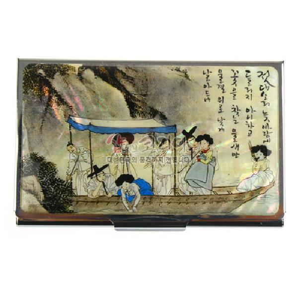 명함집-주유청강 - 한국 대표화가인 신윤복 작품을 표현