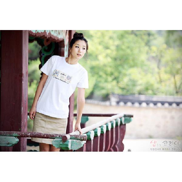 3D입체 발포티셔츠-도깨비 - 입체감이 살아 있는 전통무늬 티셔츠