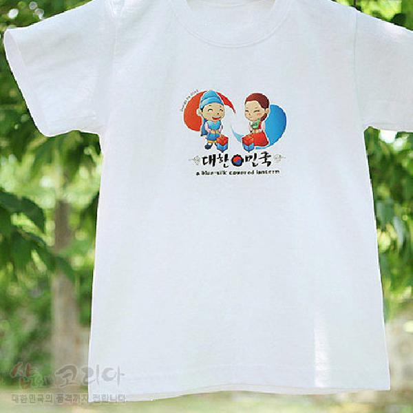 3D입체 발포티셔츠-청사초롱 - 입체감이 살아 있는 전통무늬 티셔츠