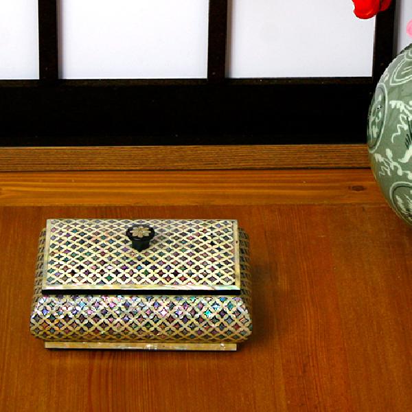 자개꼭지명함함-전통무늬 - 전통 패턴무늬의 나전칠기 명함함