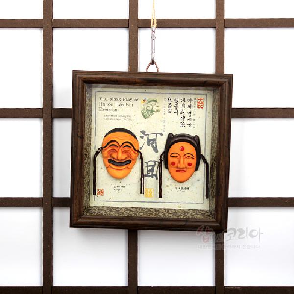 하회탈 2형 사각 액자 - 한국의 멋 하회탈 액자